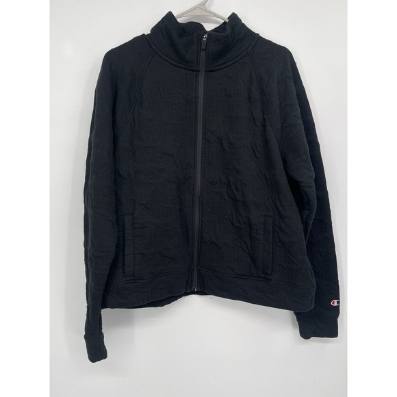 Women's Champion Authentic Athletic Wear Black Zip Up Jacket, Size XL - Picture 1 of 8